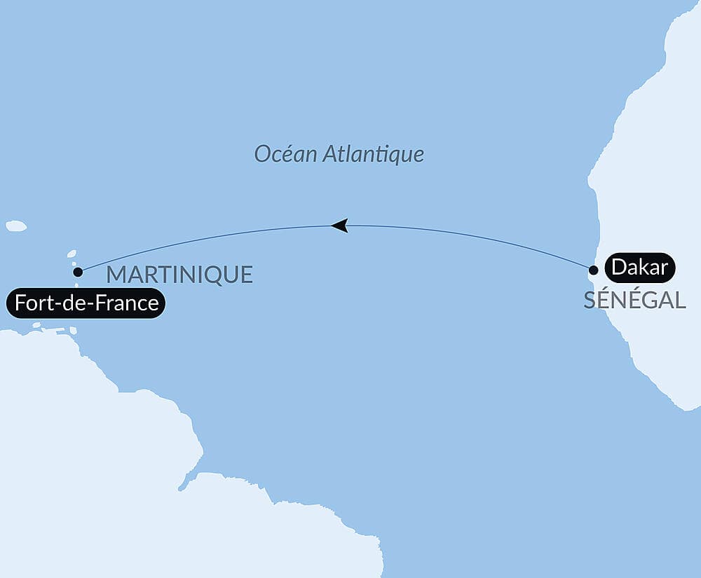Voyage en Mer : Dakar - Fort-de-France