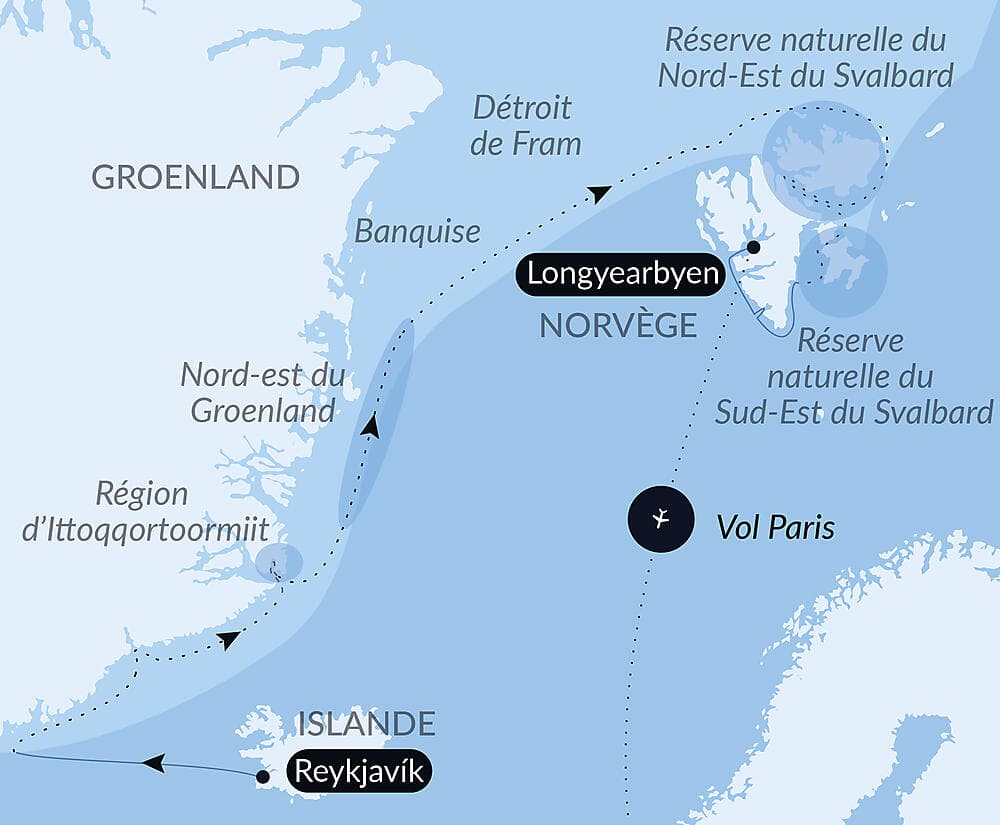 Au cœur des glaces de l'Arctique, du Groenland au Svalbard