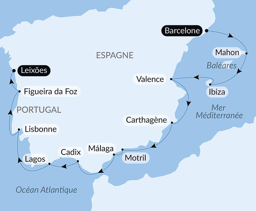 Joyaux insulaires et rivages ibériques